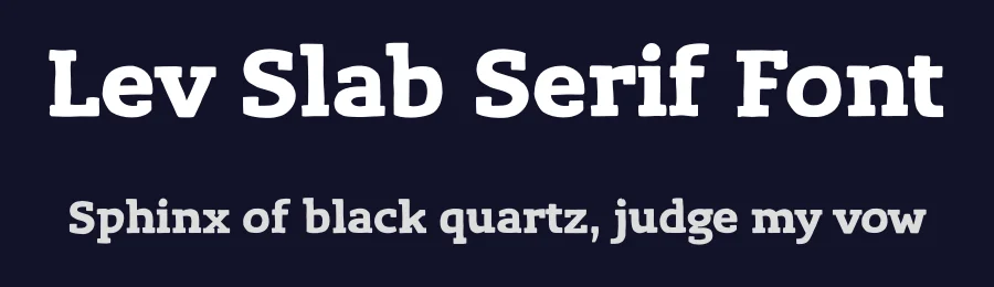 Lev Slab Serif Font by TypeFaith Fonts — Slab Serif Font — thumbnail 2