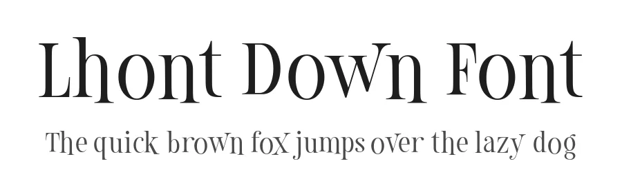 Lhont Down Font by alit design — Serif Font