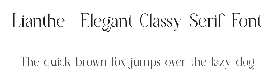 Lianthe || Elegant Classy Serif Font by ErmediaStudio — Display Font