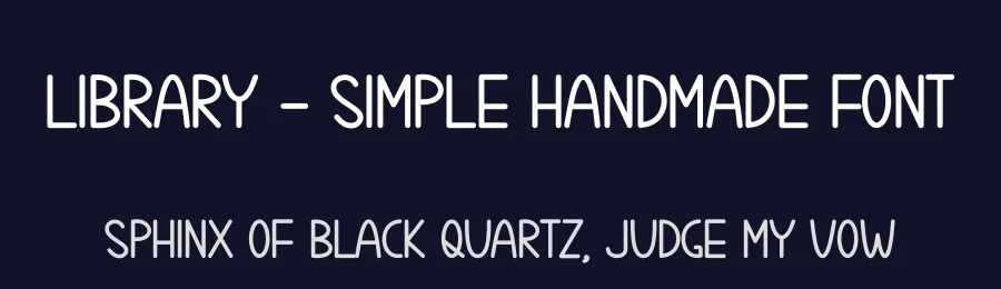 Library – Simple Handmade Font by andikastudio — Display Font — thumbnail 2