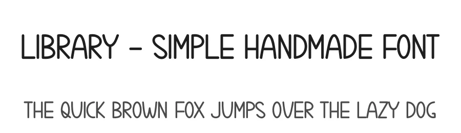 Library – Simple Handmade Font by andikastudio — Display Font