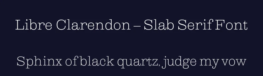 Libre Clarendon – Slab Serif Font by Pablo Impallari — Slab Serif Font — thumbnail 2
