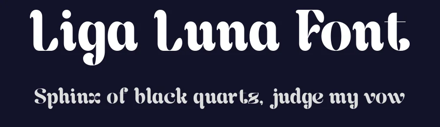 Liga Luna Font by mixjpg — Display Font — thumbnail 2