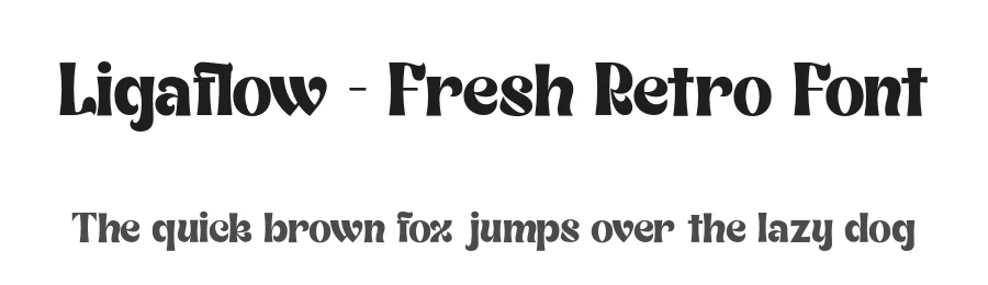 Ligaflow – Fresh Retro Font by roomspace.cl — Display Font