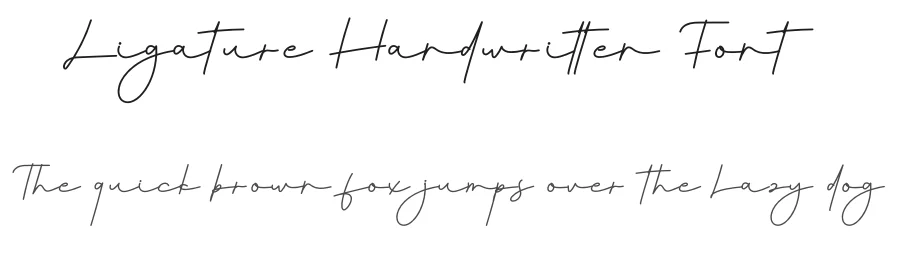 Ligature Handwritten Font by creativeletter — Script Handwritten Font