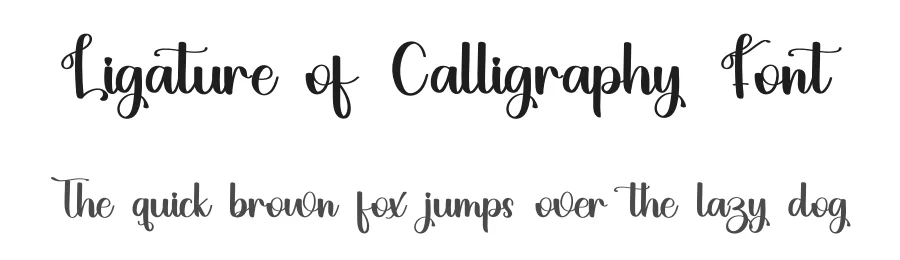 Ligature of Calligraphy Font by inermediaSTUDIO — Script Handwritten Font