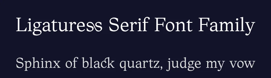 Ligaturess Serif Font Family by Caron twice — Serif Font — thumbnail 2