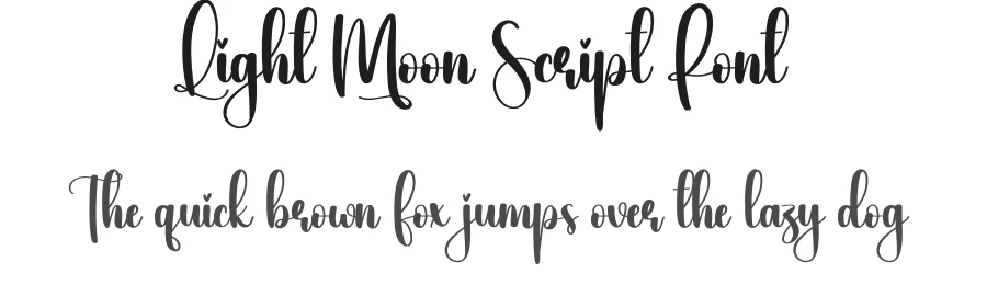 Light Moon Script Font by creativeletter — Script Handwritten Font