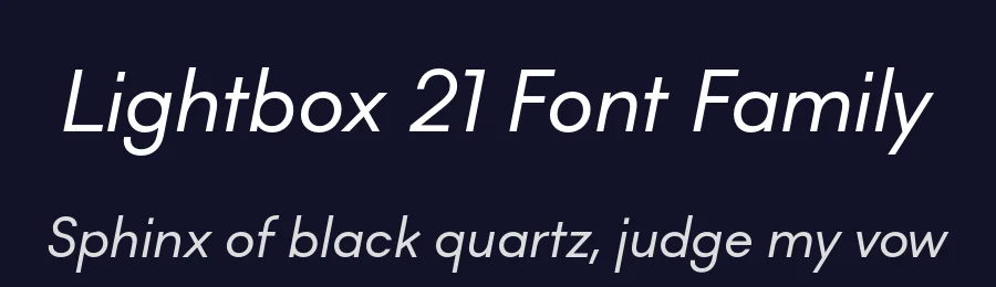 Lightbox 21 Font Family by Protimient — Sans Serif Font — thumbnail 2