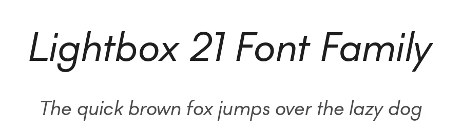 Lightbox 21 Font Family by Protimient — Sans Serif Font