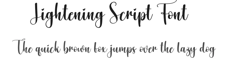 Lightening Script Font by creativeletter — Script Handwritten Font