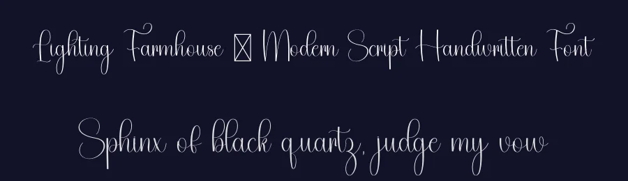 Lighting Farmhouse – Modern Script Handwritten Font by freshtypeink — Script Handwritten Font — thumbnail 2