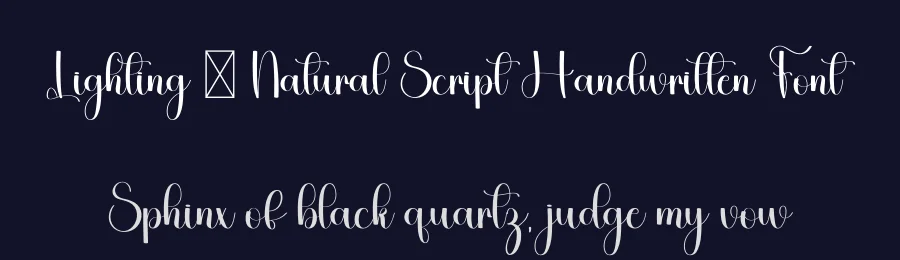 Lighting – Natural Script Handwritten Font by freshtypeink — Script Handwritten Font — thumbnail 2