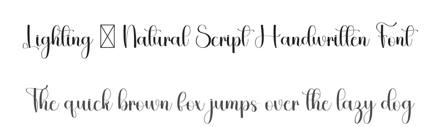 Lighting – Natural Script Handwritten Font by freshtypeink — Script Handwritten Font