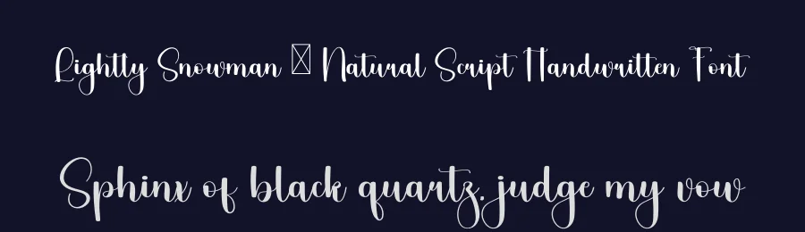 Lightly Snowman – Natural Script Handwritten Font by freshtypeink — Script Handwritten Font — thumbnail 2