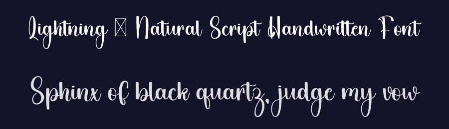 Lightning – Natural Script Handwritten Font by freshtypeink — Script Handwritten Font — thumbnail 2