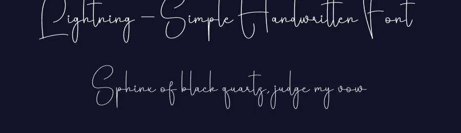 Lightning – Simple Handwritten Font by creativeletter — Script Handwritten Font — thumbnail 2