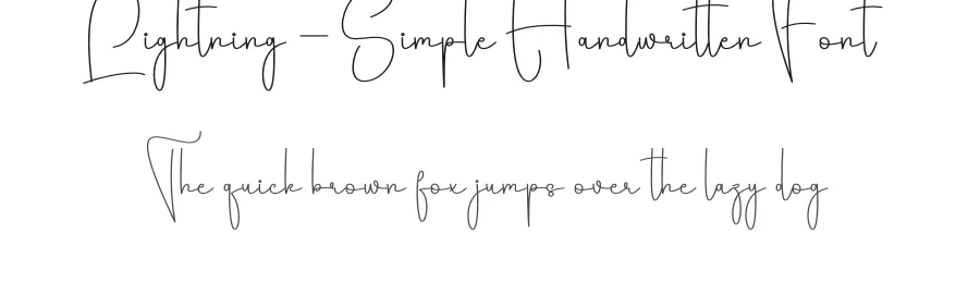 Lightning – Simple Handwritten Font by creativeletter — Script Handwritten Font