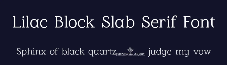 Lilac Block Slab Serif Font by Roland Huse Design — Slab Serif Font — thumbnail 2