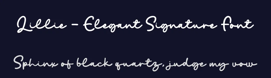 Lillie – Elegant Signature Font by Fikryal Studio — Script Handwritten Font — thumbnail 2