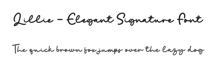 Lillie – Elegant Signature Font by Fikryal Studio — Script Handwritten Font