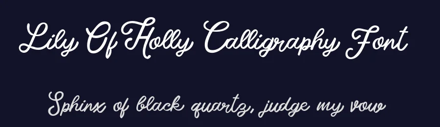 Lily Of Holly Calligraphy Font by HydricDesign — Script Handwritten Font — thumbnail 2