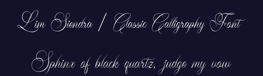 Lim Siendra | Classic Calligraphy Font by Gracetypestudio — Script Handwritten Font — thumbnail 2