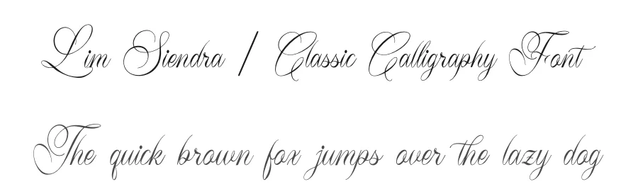 Lim Siendra | Classic Calligraphy Font by Gracetypestudio — Script Handwritten Font