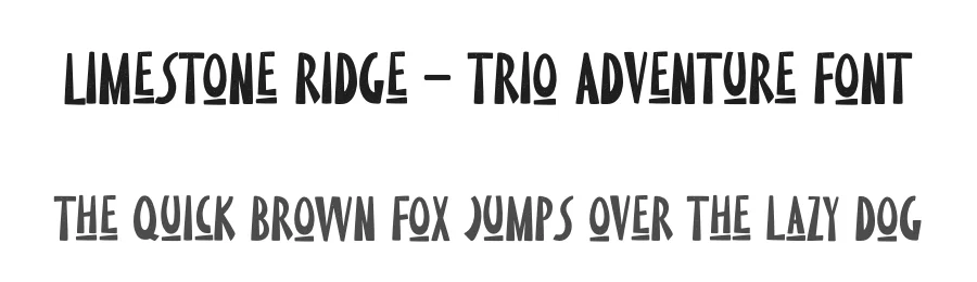 Limestone Ridge – Trio Adventure Font by wellscriptstudio — Script Handwritten Font