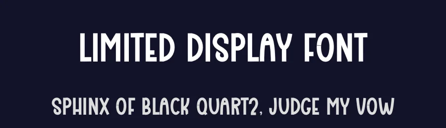 Limited Display Font by freshtypeink — Display Font — thumbnail 2