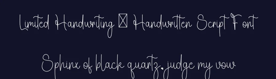 Limited Handwriting – Handwritten Script Font by freshtypeink — Script Handwritten Font — thumbnail 2