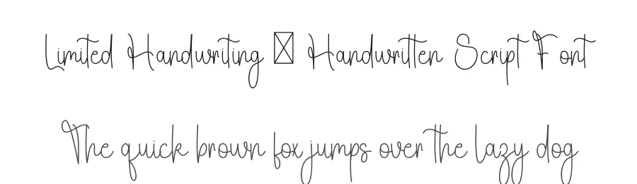 Limited Handwriting – Handwritten Script Font by freshtypeink — Script Handwritten Font