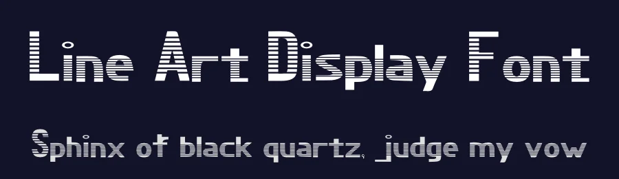 Line Art Display Font by chasim — Sans Serif Font — thumbnail 2