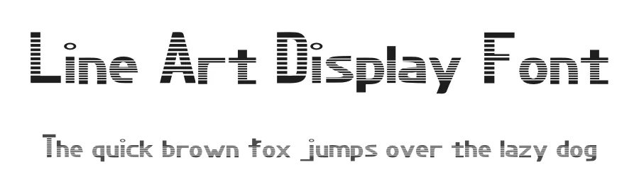 Line Art Display Font by chasim β Sans Serif Font