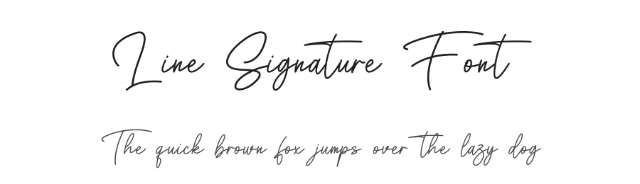 Line Signature Font by Dipati Creator — Script Handwritten Font