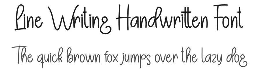 Line Writing Handwritten Font by andikastudio — Script Handwritten Font
