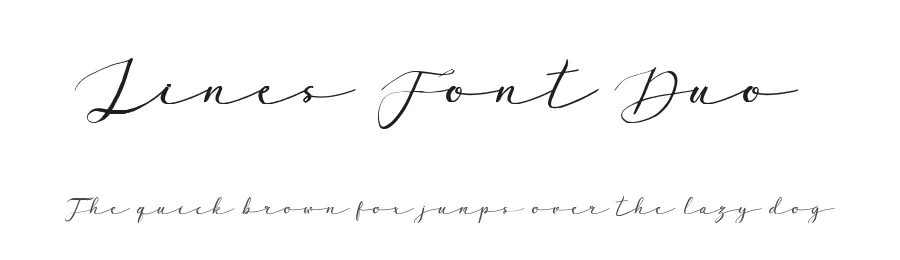 Lines Font Duo by Gfont — Script Handwritten Font