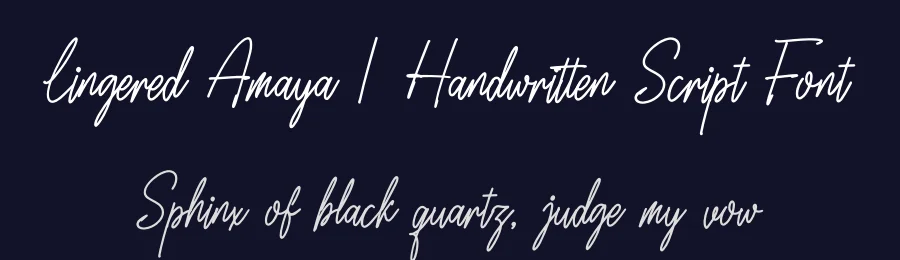 Lingered Amaya | Handwritten Script Font by Gracetypestudio — Script Handwritten Font — thumbnail 2