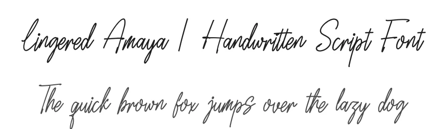 Lingered Amaya | Handwritten Script Font by Gracetypestudio — Script Handwritten Font