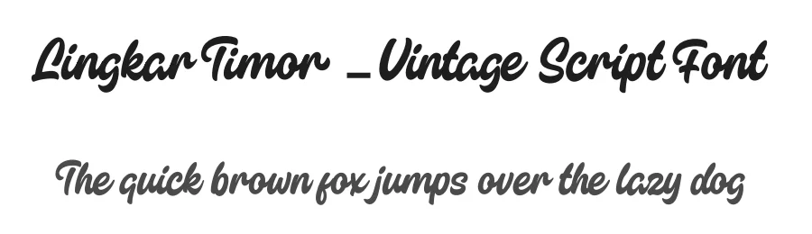 Lingkar Timor – Vintage Script Font by [email protected] — Script Handwritten Font