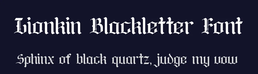 Lionkin Blackletter Font by timelesstype.co — Blackletter Font — thumbnail 2