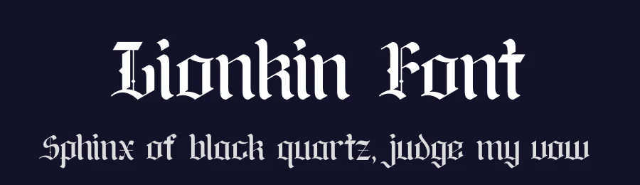 Lionkin Font by timelesstype.co — Blackletter Font — thumbnail 2