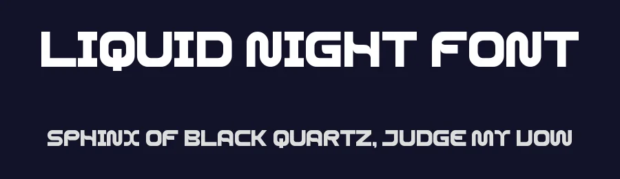 Liquid Night Font by Maiko Hatta — Display Font — thumbnail 2