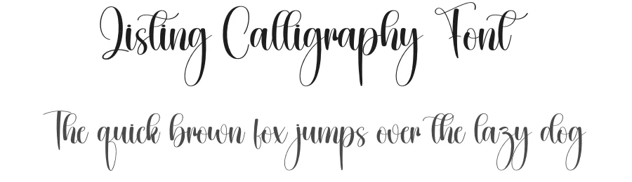 Listing Calligraphy Font by creativeletter — Script Handwritten Font