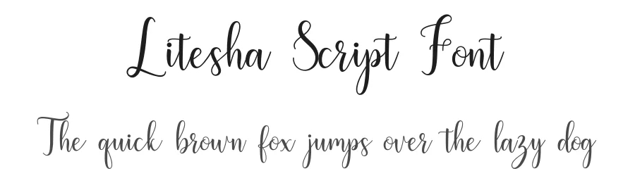 Litesha Script Font by Amarlettering — Script Handwritten Font