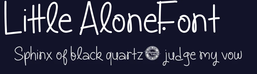 Little Alone Font by CalligraphyFonts.net — Display Font — thumbnail 2
