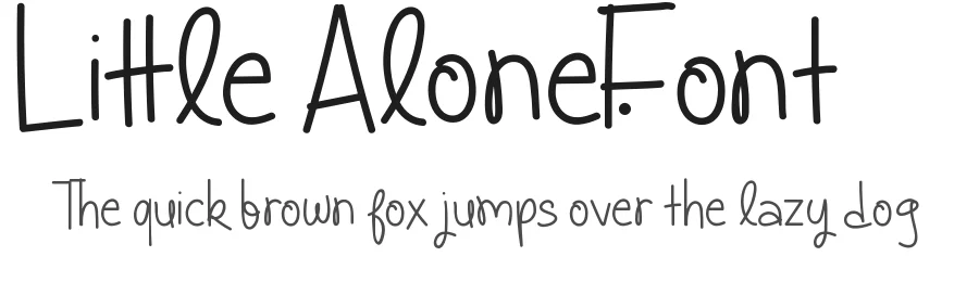 Little Alone Font by CalligraphyFonts.net — Display Font