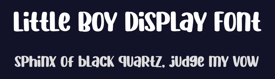 Little Boy Display Font by el hotcig — Display Font — thumbnail 2