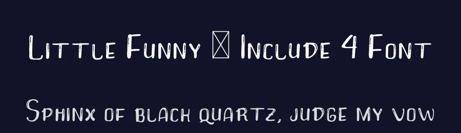 Little Funny – Include 4 Font by Muhammad Wahyudin — Script Handwritten Font — thumbnail 2