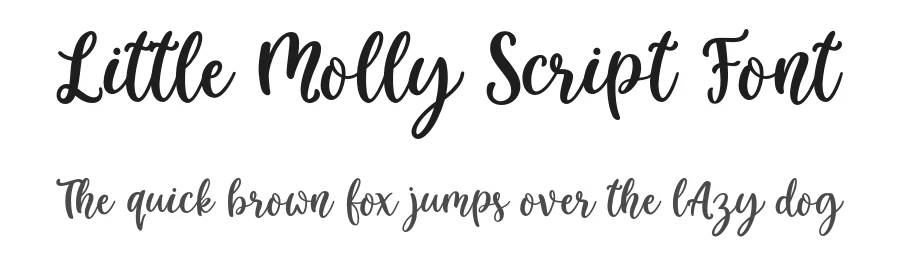 Little Molly Script Font by jimtypestudio — Script Handwritten Font